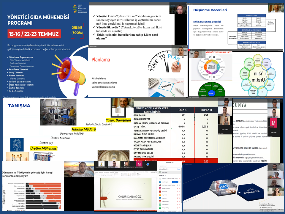 YÖNETİCİ GIDA MÜHENDİSİ PROGRAMI GERÇEKLEŞTİRİLDİ