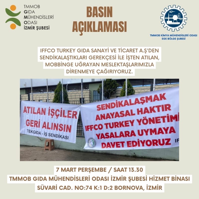 IFFCO DİRENİŞİ BASIN AÇIKLAMASI