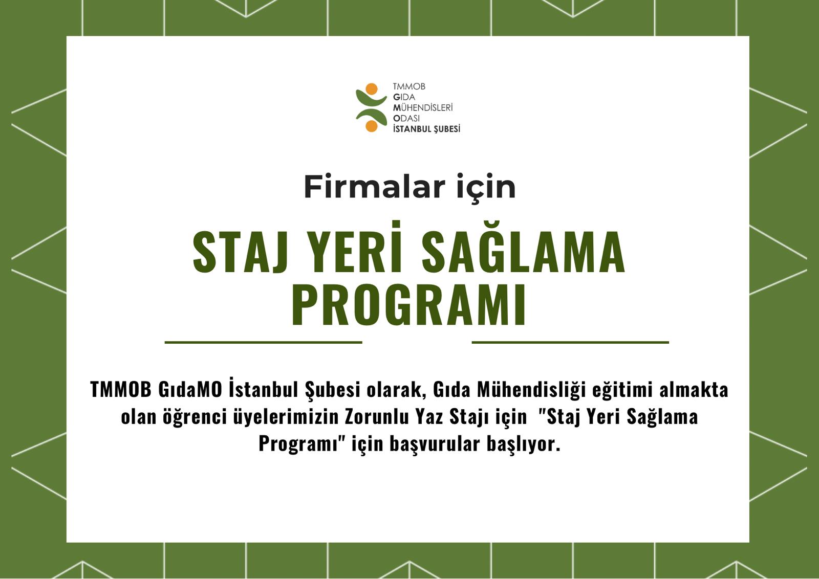 📢 STAJ YERİ SAĞLAMA PROGRAMI FİRMALAR İÇİN BAŞVURULAR BAŞLADI!