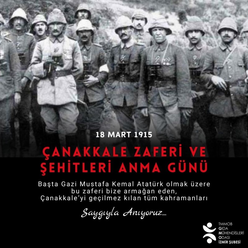 ÇANAKKALE ZAFERİ VE ŞEHİTLERİ ANMA GÜNÜ SAYGIYLA ANIYORUZ
