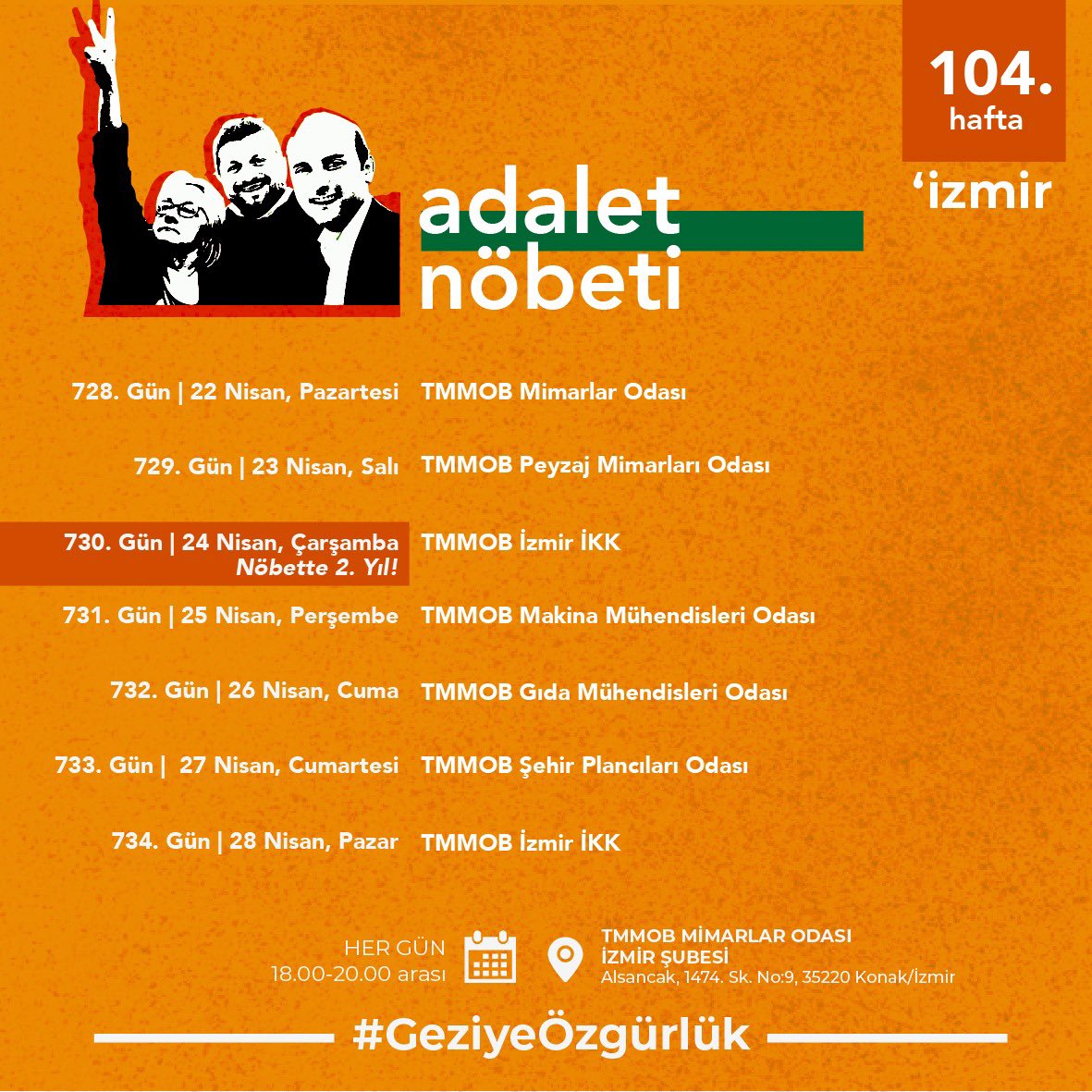 ADALET NÖBETİ 732. GÜN