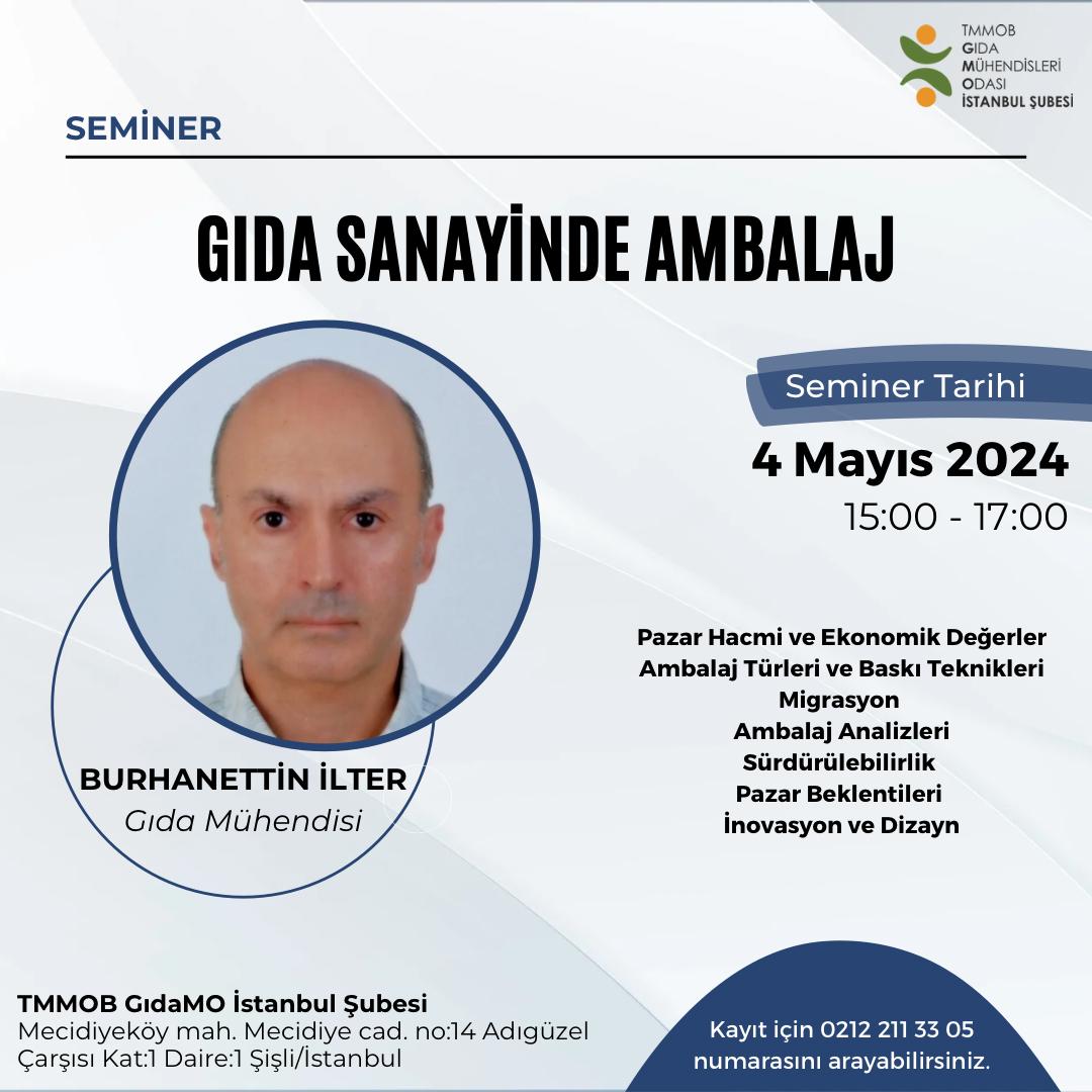 GIDA SANAYİNDE AMBALAJ SEMİNERİ DUYURUSU