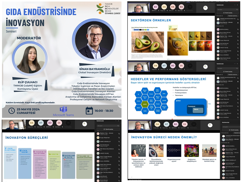 GIDA ENDÜSTRİSİNDE İNOVASYON SEMİNERİNİ GERÇEKLEŞTİRDİK!