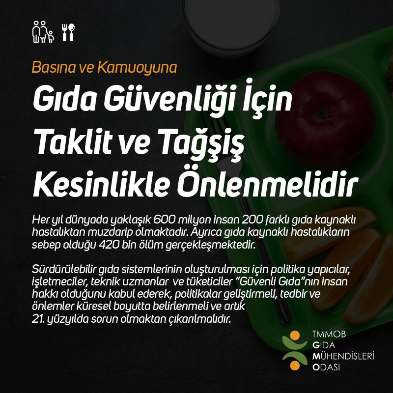 7 Haziran Dünya Gıda Güvenliği Günü Basın Açıklamamız