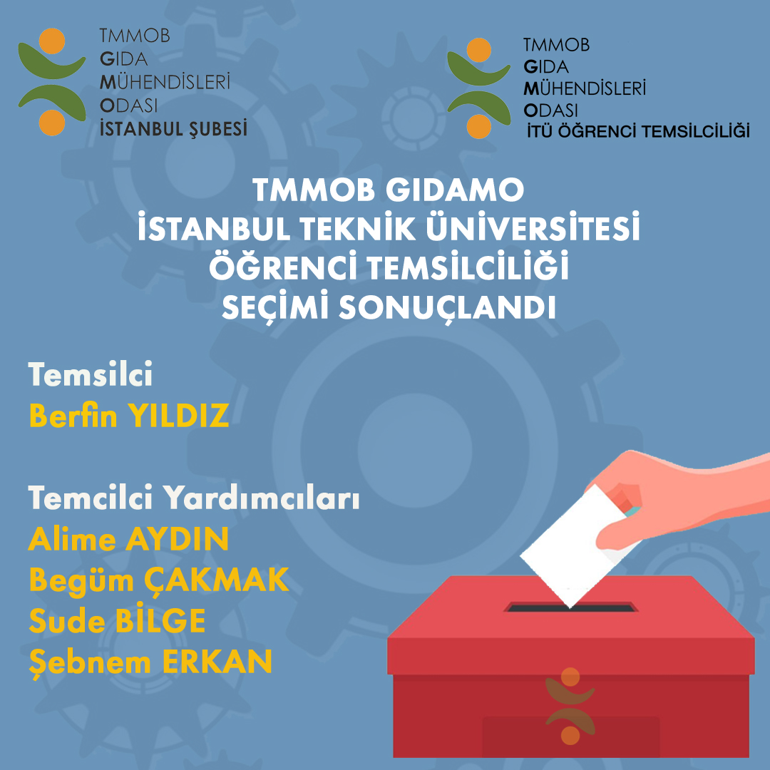 TMMOB GIDAMO İSTANBUL TEKNİK ÜNİVERSİTESİ (GIDAMO İTÜ) ÖĞRENCİ TEMSİLCİLİĞİ SEÇİMİ SONUÇLANDI