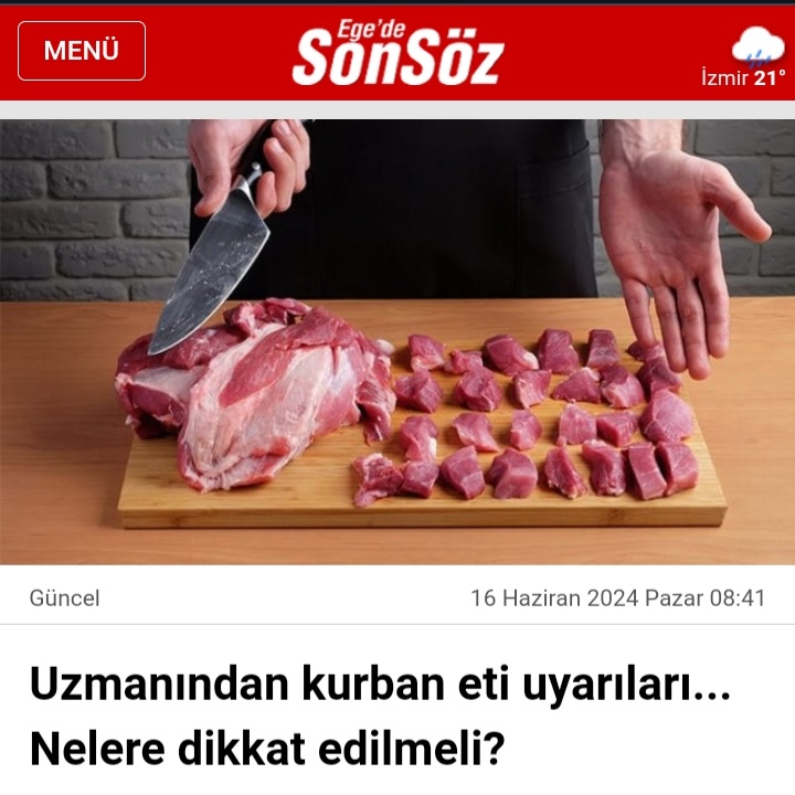 EGE'DE SONSÖZ: 'UZMANINDAN KURBAN ETİ UYARILARI... NELERE DİKKAT EDİLMELİ?'