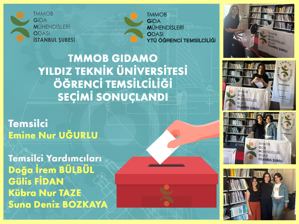  TMMOB GIDAMO YILDIZ TEKNİK ÜNİVERSİTESİ (GIDAMO YTÜ) ÖĞRENCİ TEMSİLCİLİĞİ SEÇİMİ SONUÇLANDI