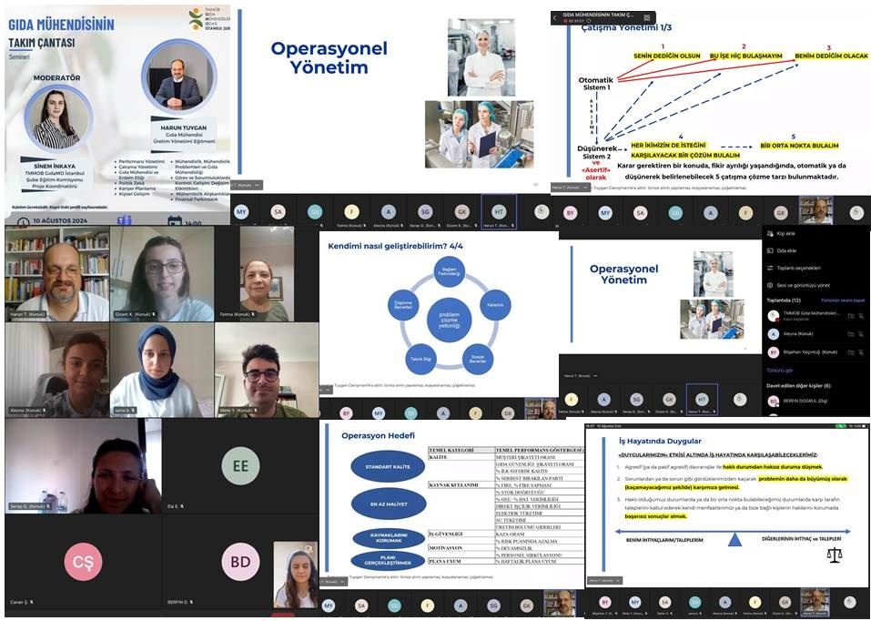 GIDA MÜHENDİSİNİN TAKIM ÇANTASI SEMİNERİNİ GERÇEKLEŞTİRDİK!