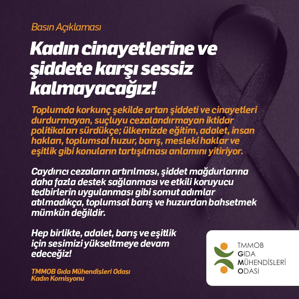 Kadın Cinayetlerine ve Şiddete Karşı Sessiz Kalmayacağız!