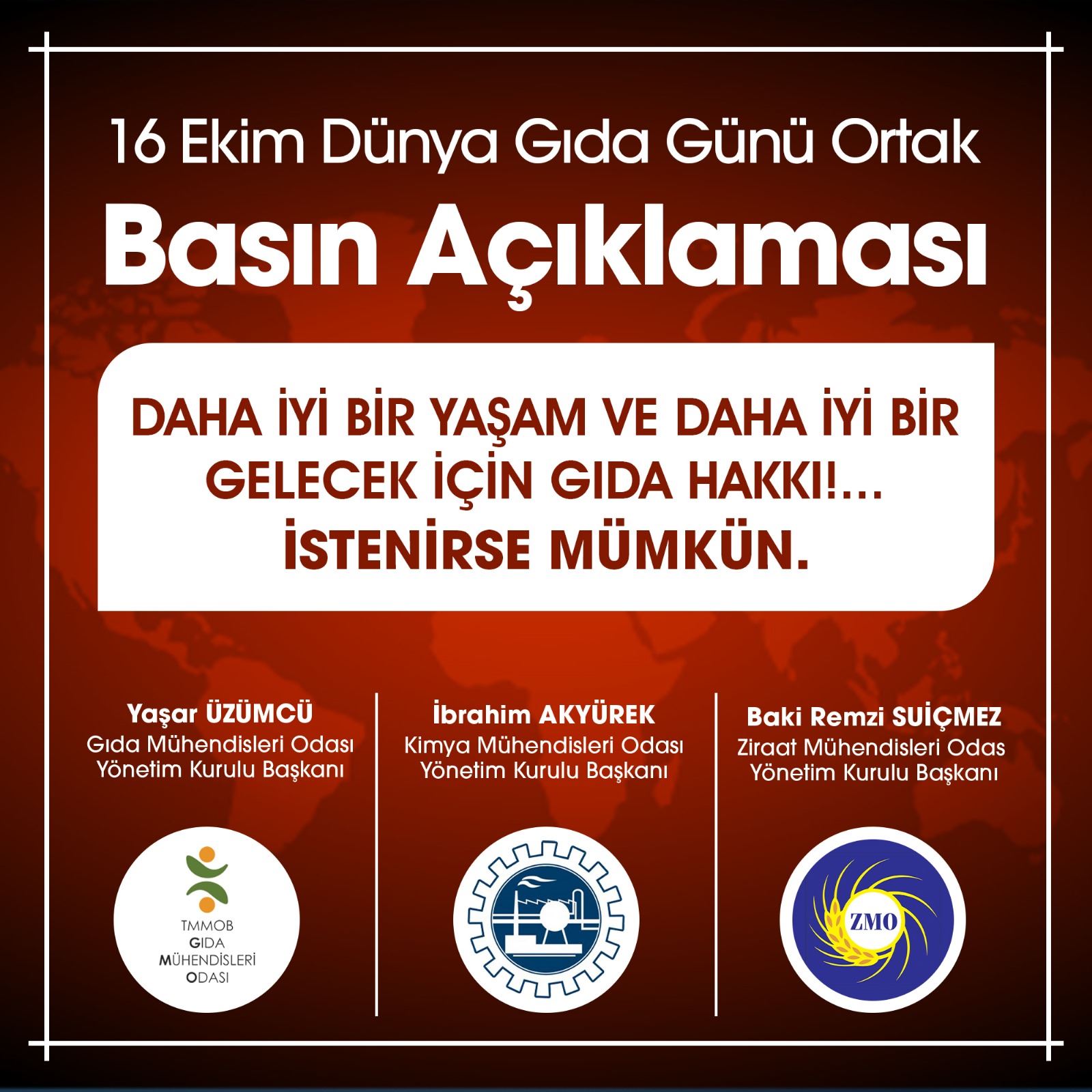 16 Ekim Dünya Gıda Günü Basın Açıklaması