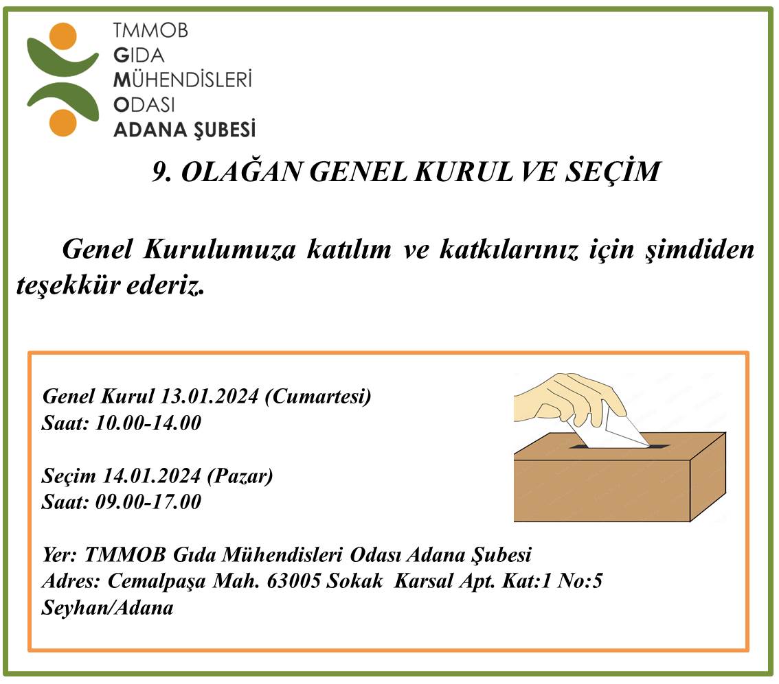 9.OLAĞAN GENEL KURUL VE SEÇİM