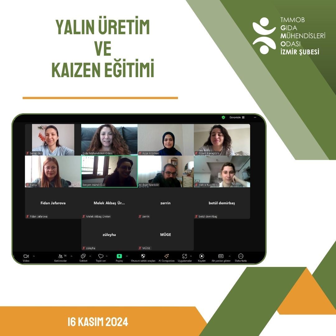 YALIN ÜRETİM VE KAIZEN EĞİTİMİMİZİ GERÇEKLEŞTİRDİK