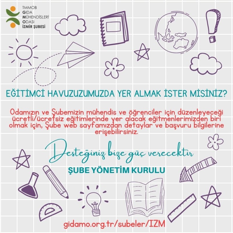 EĞİTİMCİ HAVUZU İÇİN BAŞVURULARINIZI BEKLİYORUZ