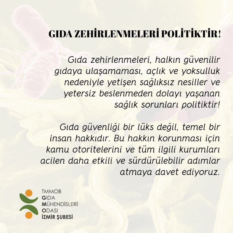 GIDA ZEHİRLENMELERİ POLİTİKTİR!