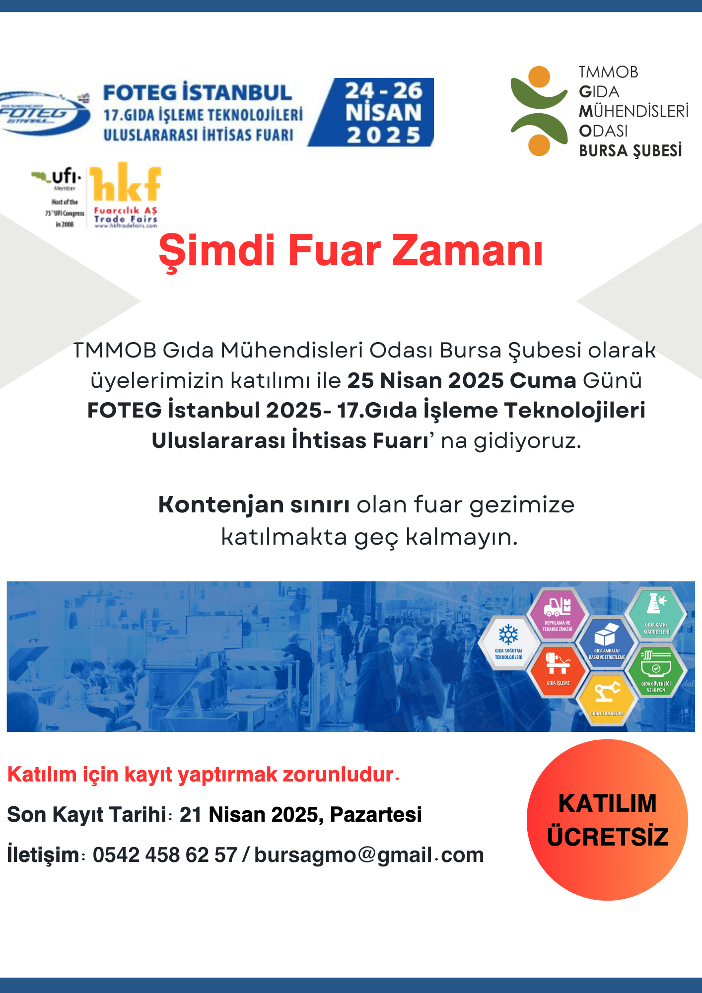  FOTEG İstanbul 2025- 17. Gıda İşleme Teknolojileri Uluslararası İhtisas Fuarı