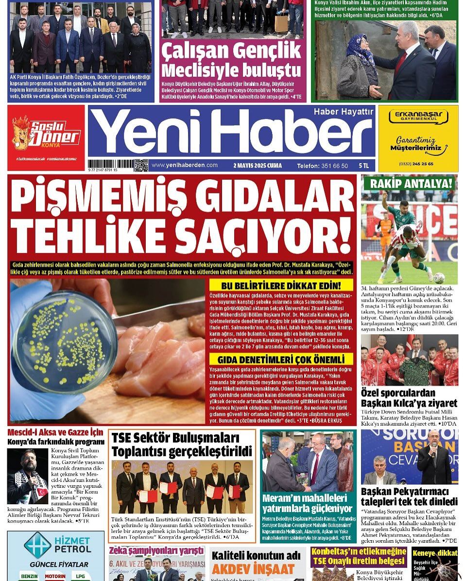 "PİŞMEMİŞ GIDALAR TEHLİKE SAÇIYOR" YENİ HABER 02 MAYIS 2025