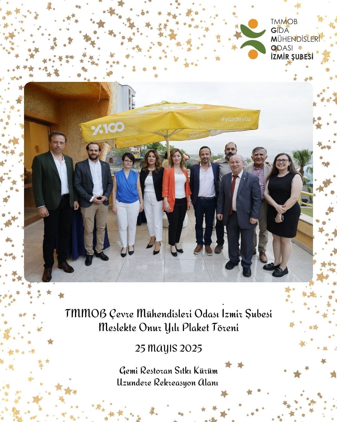 TMMOB ÇMO İZMİR MESLEKTE ONUR YILI PLAKET TÖRENİNE KATILDIK