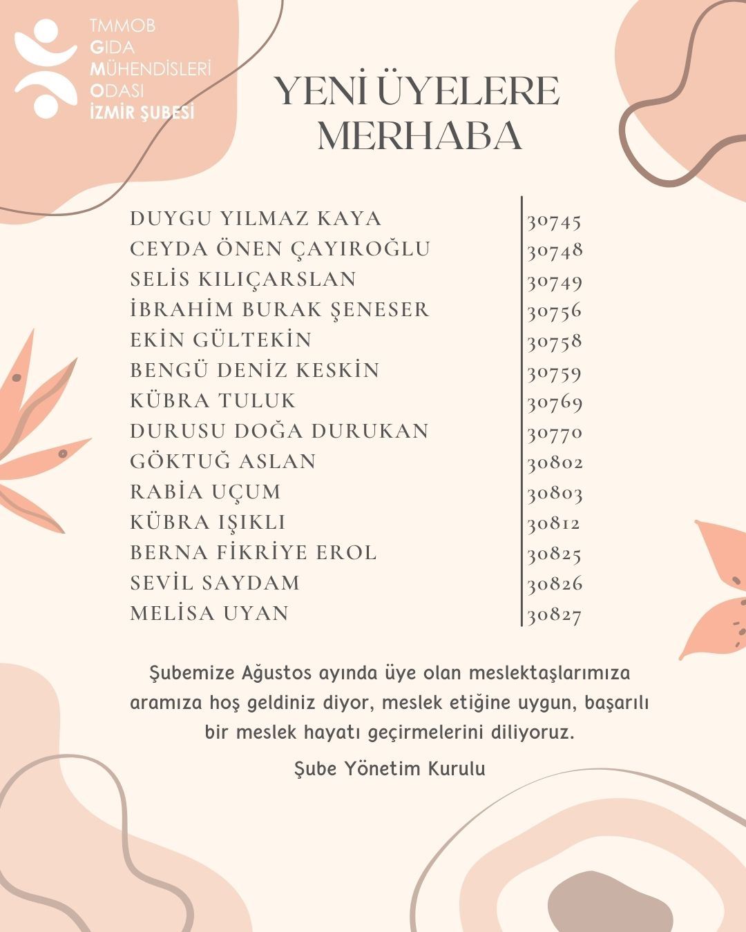 YENİ ÜYELERE MERHABA