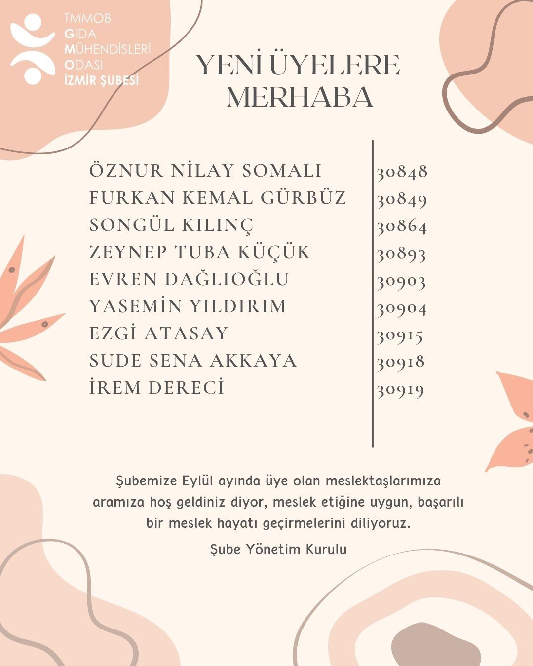 YENİ ÜYELERE MERHABA
