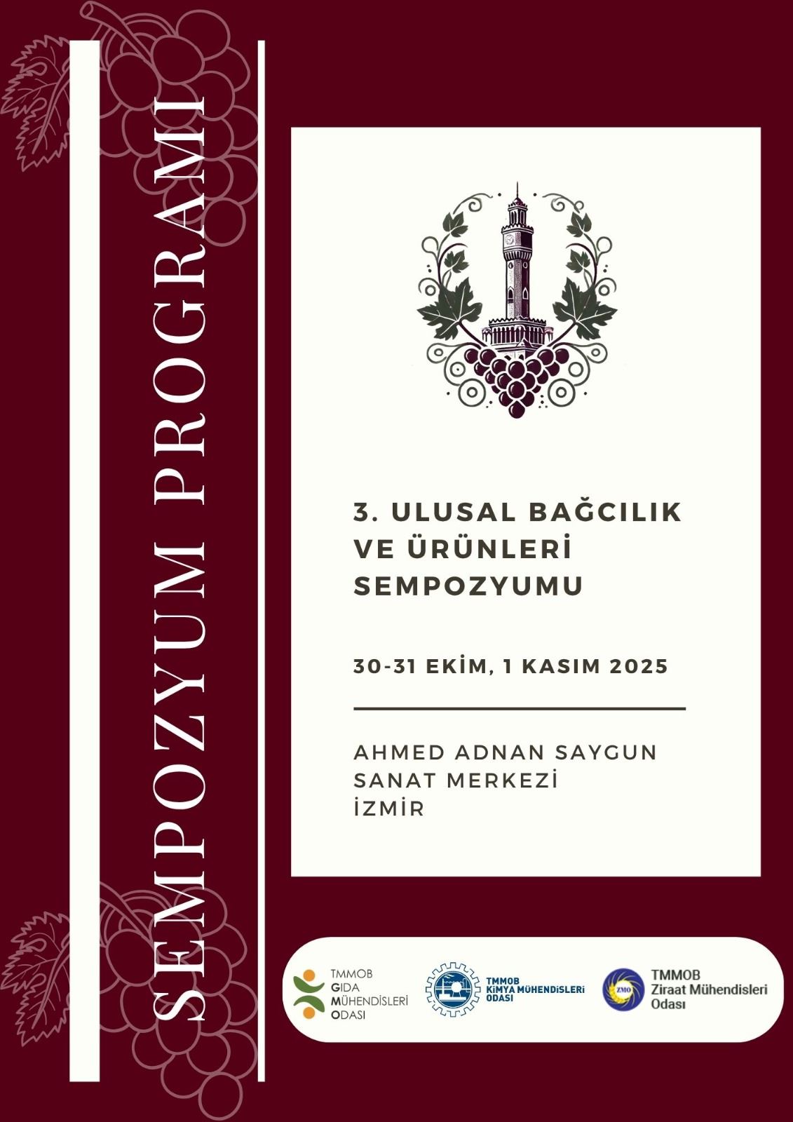 3.Ulusal Bağcılık ve Ürünleri Sempozyum Programı Yayınlandı.