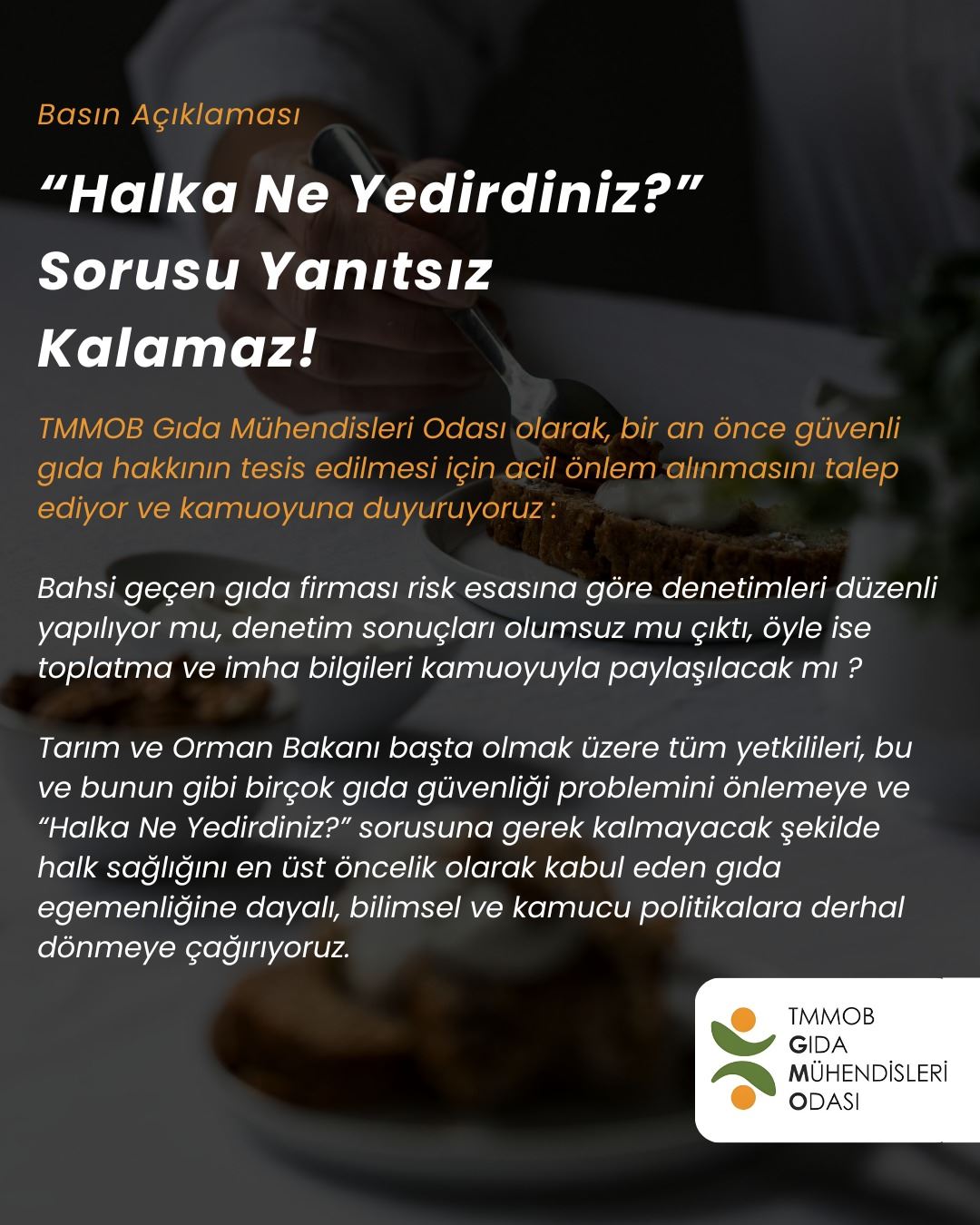 Basın Açıklaması: “Halka Ne Yedirdiniz?” Sorusu Yanıtsız Kalamaz!