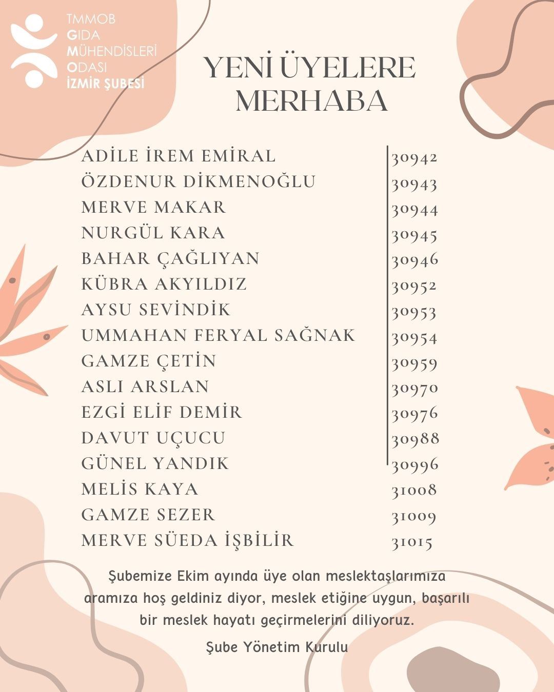 YENİ ÜYELERE MERHABA