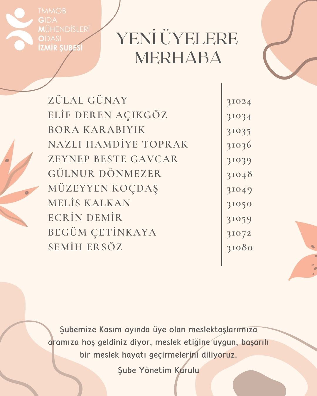 YENİ ÜYELERE MERHABA