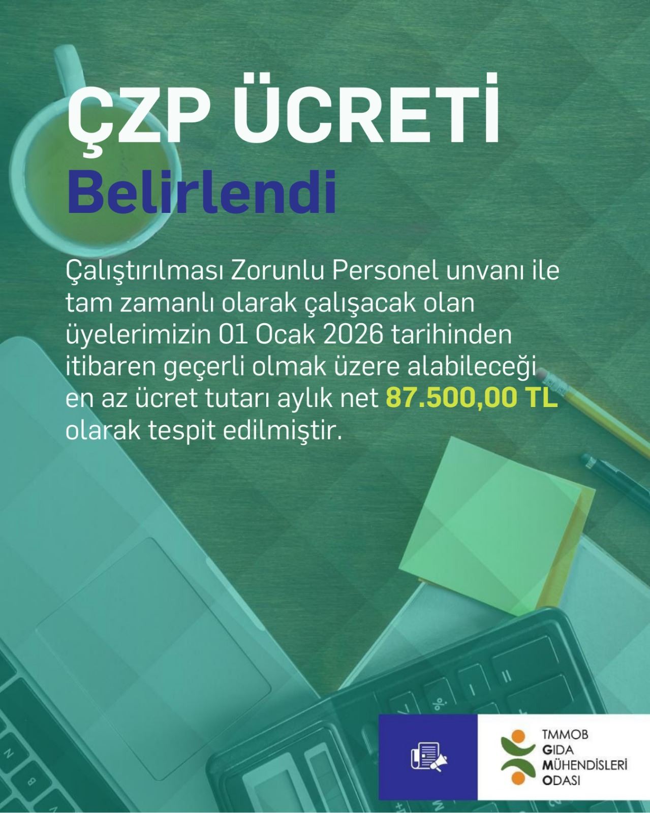 ÇALIŞTIRILMASI ZORUNLU PERSONEL 2026 YILI ÜCRETİ BELİRLENDİ