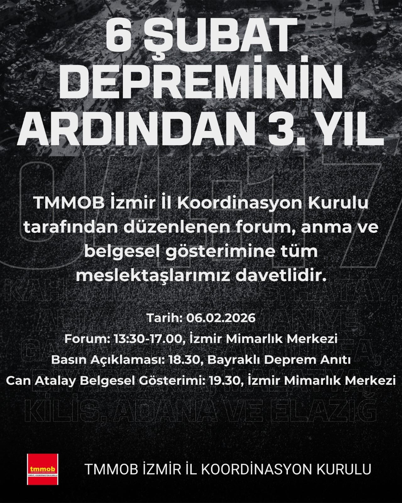 6 ŞUBAT DEPREMİNİN ARDINDAN 3. YIL