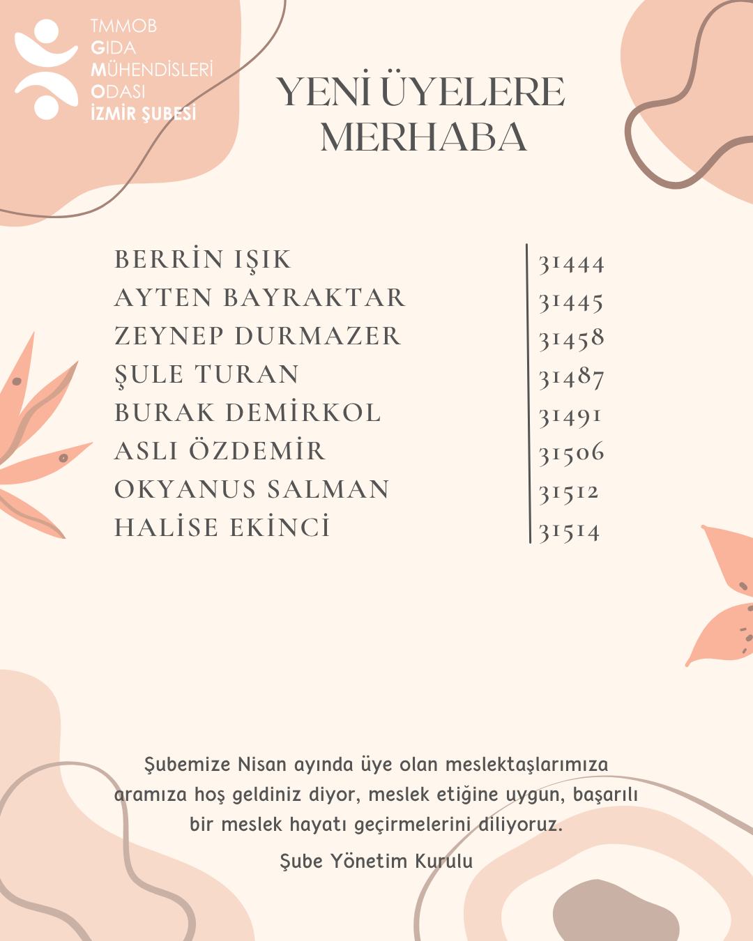 YENİ ÜYELERE MERHABA