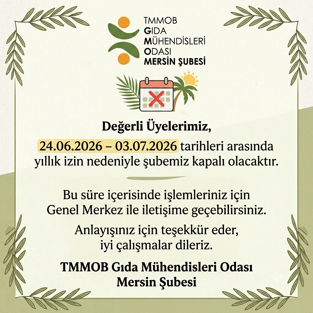 İZİN DUYURUSU