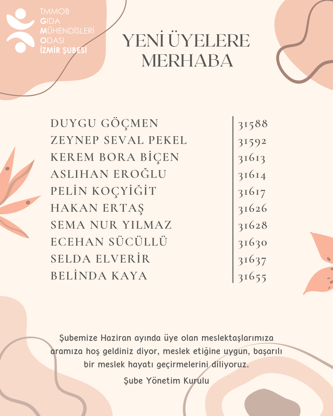 YENİ ÜYELERE MERHABA