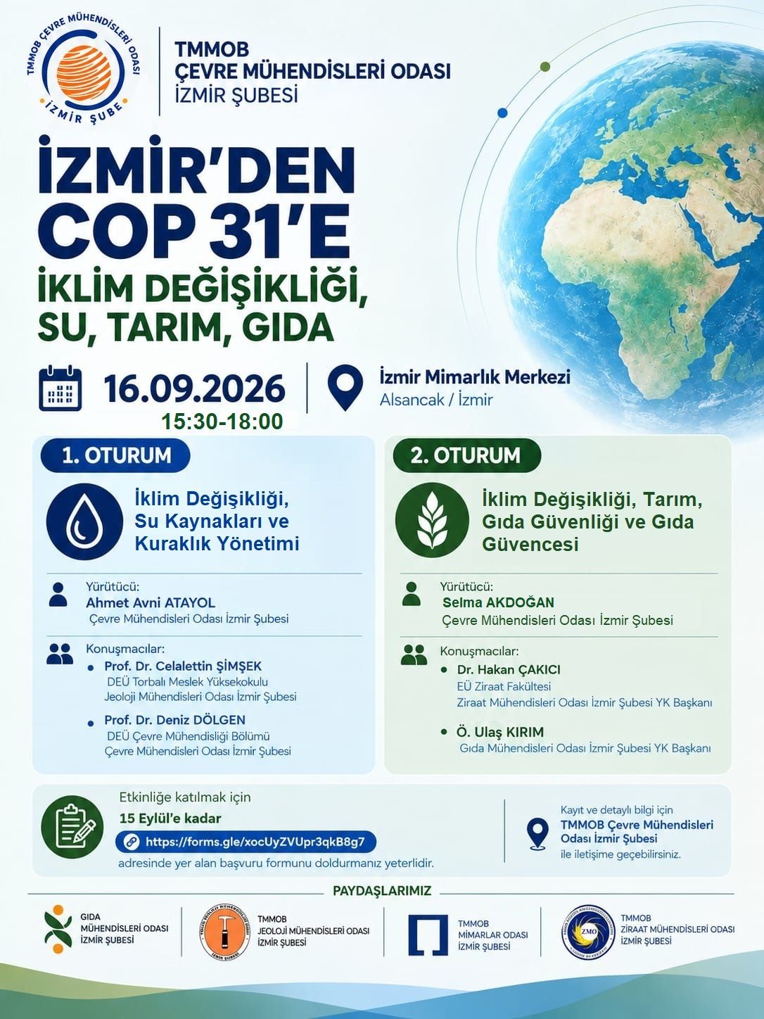 İZMİR'DEN COP 31'E İKLİM DEĞİŞİKLİĞİ, SU, TARIM, GIDA