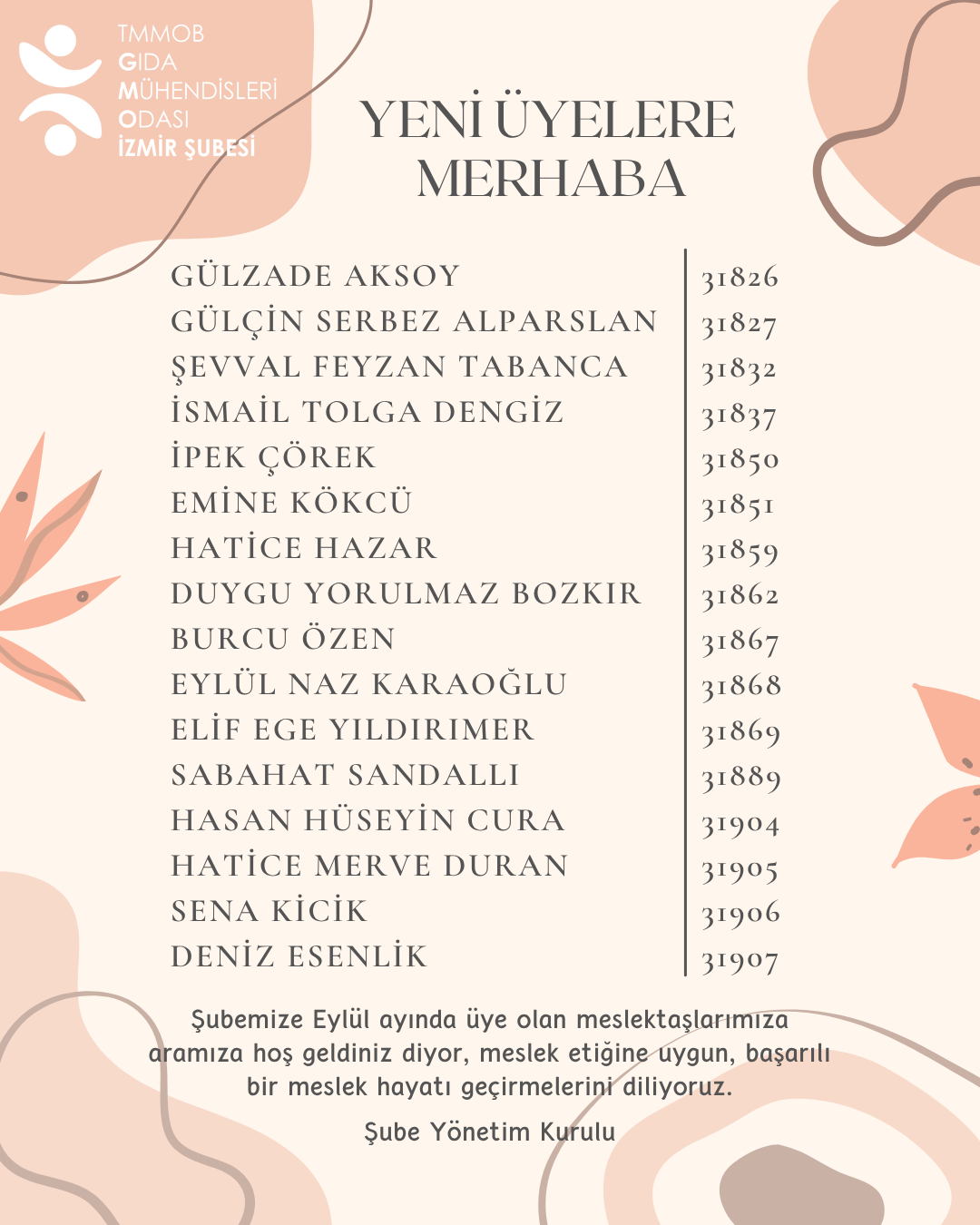 YENİ ÜYELERE MERHABA