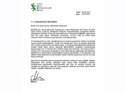 4B KADROSUNU HAK ETTİKLERİ HALDE İŞLEMLERİNİ TAMAMLAMAKTA OLAN VE KADROYA GEÇEMEME SORUNU İLE KARŞI KARŞIYA KALAN MESLEKTAŞLARIMIZ İÇİN İTİRAZIMIZ VE CEVAP YAZILARI