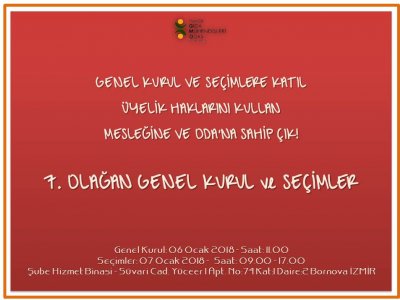 GENEL KURUL VE SEÇİMLERE ÇAĞRI