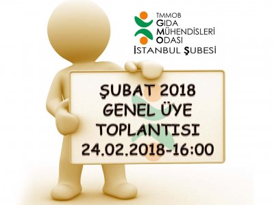 ŞUBAT 2018 GENEL ÜYE TOPLANTISI DUYURUSU