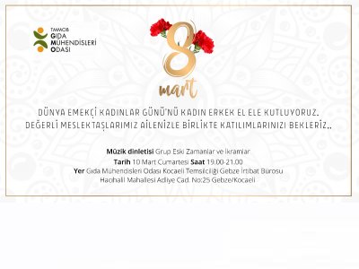 8 MART DÜNYA EMEKÇİ KADINLAR GÜNÜ ETKİNLİĞİMİZE DAVETLİSİNİZ