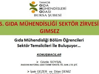 DAVETLİSİNİZ: 5GIDA MÜHENDİSLİĞİ ZİRVESİGIMSEZ