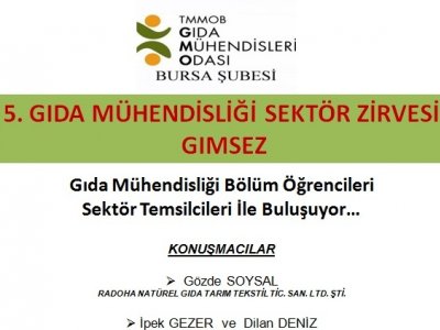 DAVETLİSİNİZ: 5GIDA MÜHENDİSLİĞİ ZİRVESİGIMSEZ