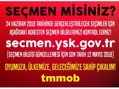 SEÇMEN MİSİNİZ SEÇMEN BİLGİLERİNİZİ KONTROL EDİNİZ