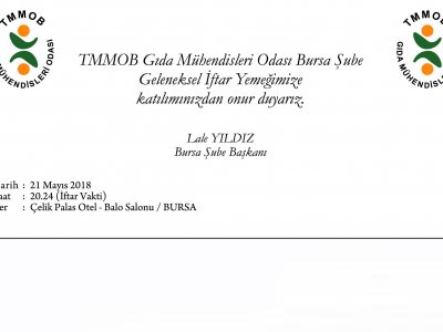 DAVETLİSİNİZ 
GELENEKSEL İFTAR YEMEĞİMİZDE BULUŞALIM