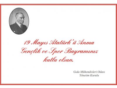 19 MAYIS ATATÜRK`Ü ANMA GENÇLİK VE SPOR BAYRAMINIZ KUTLU OLSUN