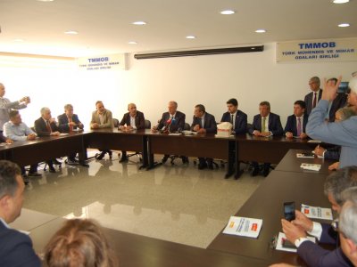 CUMHURBAŞKANI ADAYI MUHARREM İNCE TMMOB`Yİ ZİYARET ETTİ