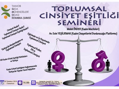 TOPLUMSAL CİNSİYET EŞİTLİĞİ SEMİNER DUYURUSU