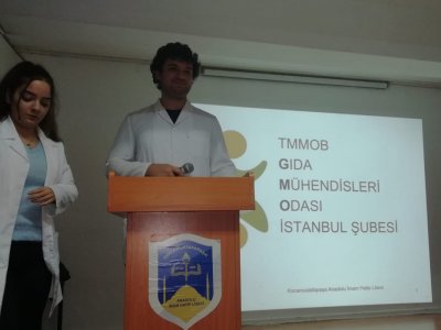 KOCAMUSTAFAPAŞA ANADOLU İMAM HATİP LİSESİNDE BİLİNÇLİ GIDA TÜKETİMİ BGT SEMİNERİ GERÇEKLEŞTİRİLDİ 