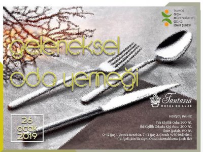 GELENEKSEL ODA YEMEĞİ
FANTASIA HOTEL DE LUXE KUŞADASI
26 OCAK 2019