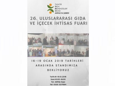 26 ULUSLARARASI GIDA VE İÇECEK İHTİSAS FUARI