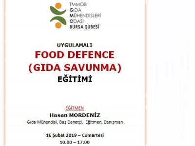 UYGULAMALI FOOD DEFENCE GIDA SAVUNMASI EĞİTİM DUYURUSU