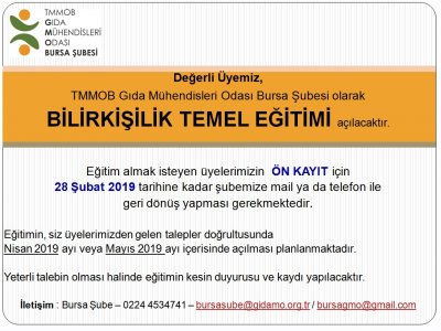 BİLİRKİŞİLİK TEMEL EĞİTİMİÖN KAYIT DUYURUSU